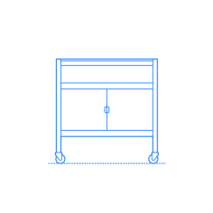Furniture Kitchen Cart Ikea Bror Cart Closed Storage Sketch Svg Vector, Free Vectors File